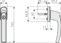 ABUS Abschließbarer Fenstergriff FG200 weiß