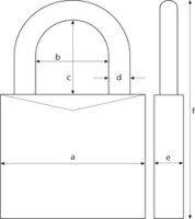 ABUS Vorhangschloss TITALIUM™ 64TI/50HB60-150 B/DFNLI