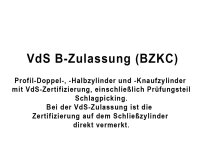 VdS B-Zulassung (BZKC)